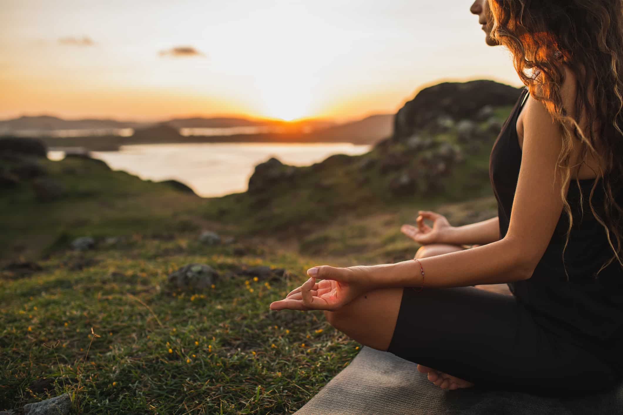 person meditating